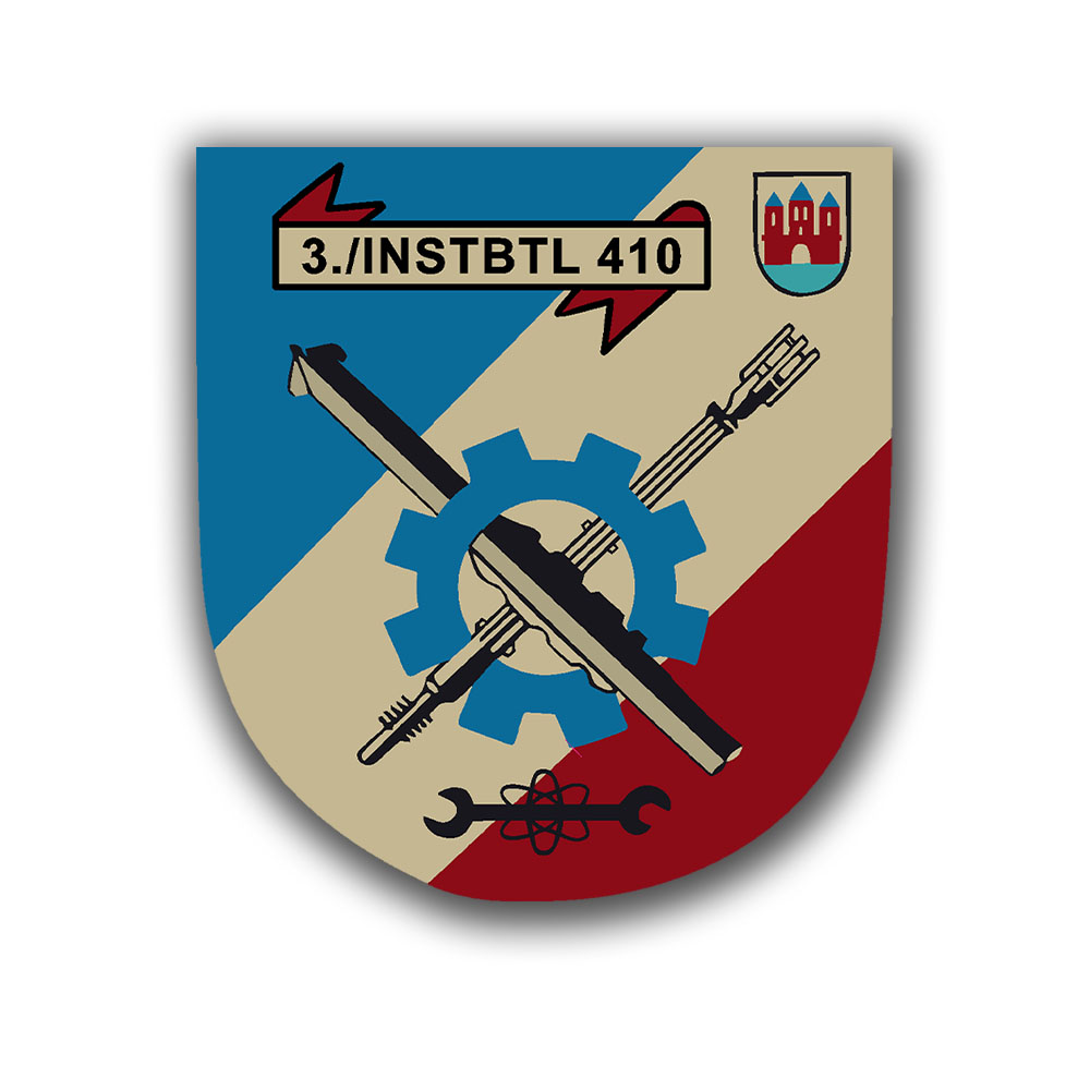 Aufkleber 9x8,3cm 3. Kompanie InstBtl 410 Instandsetzung Bataillon Potsdam#A7365