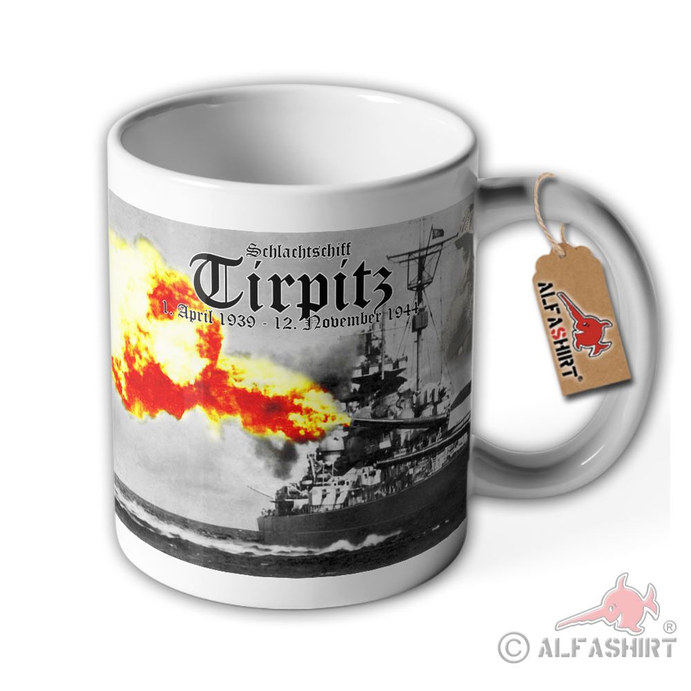Tirpitz Atlantik Schlachtschiff Marine Militär 2WK Schiff - Tasse #825