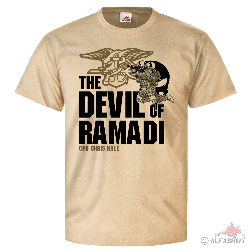 The Devil Chris Kyle Navy Seals Three Sniper Army Sniper - T Shirt # 26061