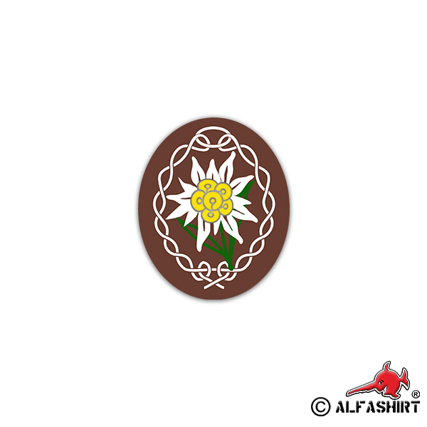 Aufkleber/Sticker DAK Edelweiss Gebirgsjäger Bundeswehr Heer Wappen 6x7cm A2153