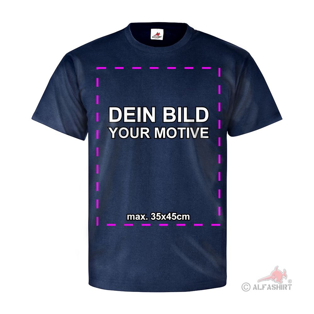 Shirt mit deinem Bild Druck Foto Wappen personalisiert Einzelstück Notgeschenk Last Minute #26858