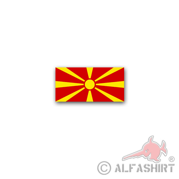 Sticker Macedonia Flag Republika Makedonija Flag 7x3,5cm A3004