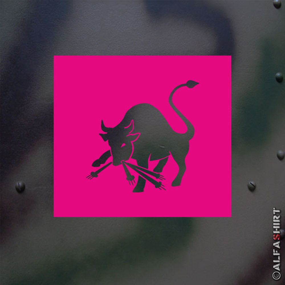 Lackierschablonen Aufkleber 12 InfDiv schnaufender Stier Infanterie 10x10cm A529