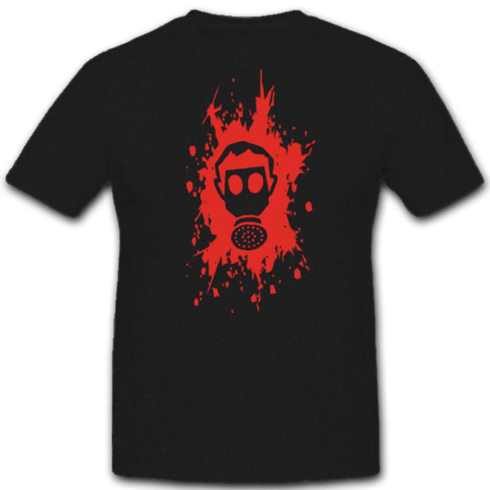 Gasmaske Gas ABC Alarm Angriff Chemie Waffe Atomar Atombombe - T Shirt #5101
