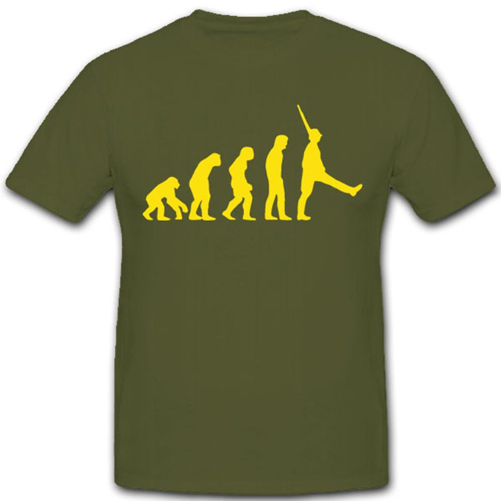 Evolution Soldat-Evo Affe Mensch Steinzeit Humor - T Shirt #7965