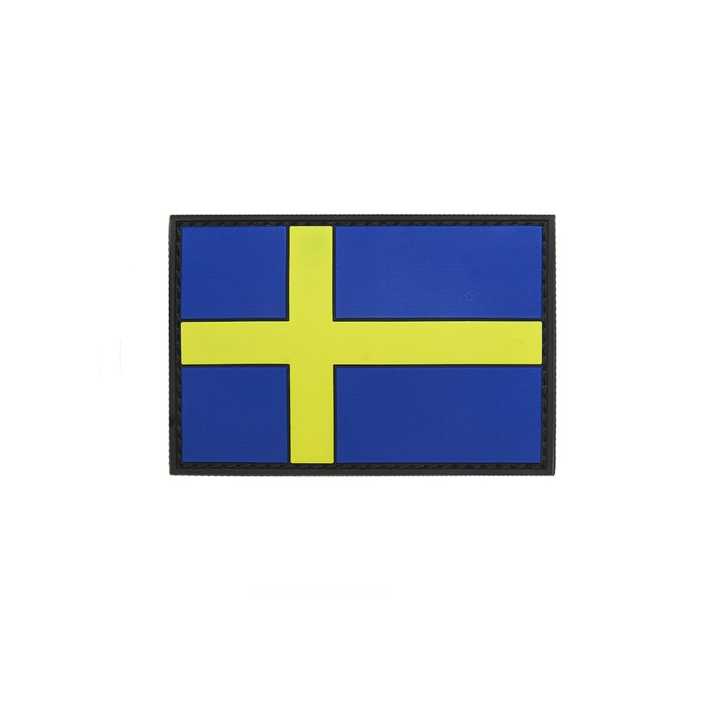 3D Rubber Sweden Konungariket Sverige Old Swede Flag Flag 8x5cm # 16255