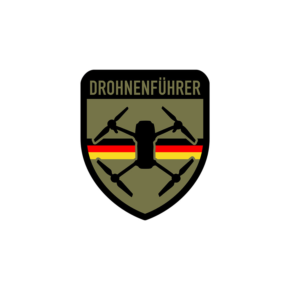 Aufkleber Drohnenführer Drohne Deutschland Pilot Abzeichen Tarn 10cm  #A7373