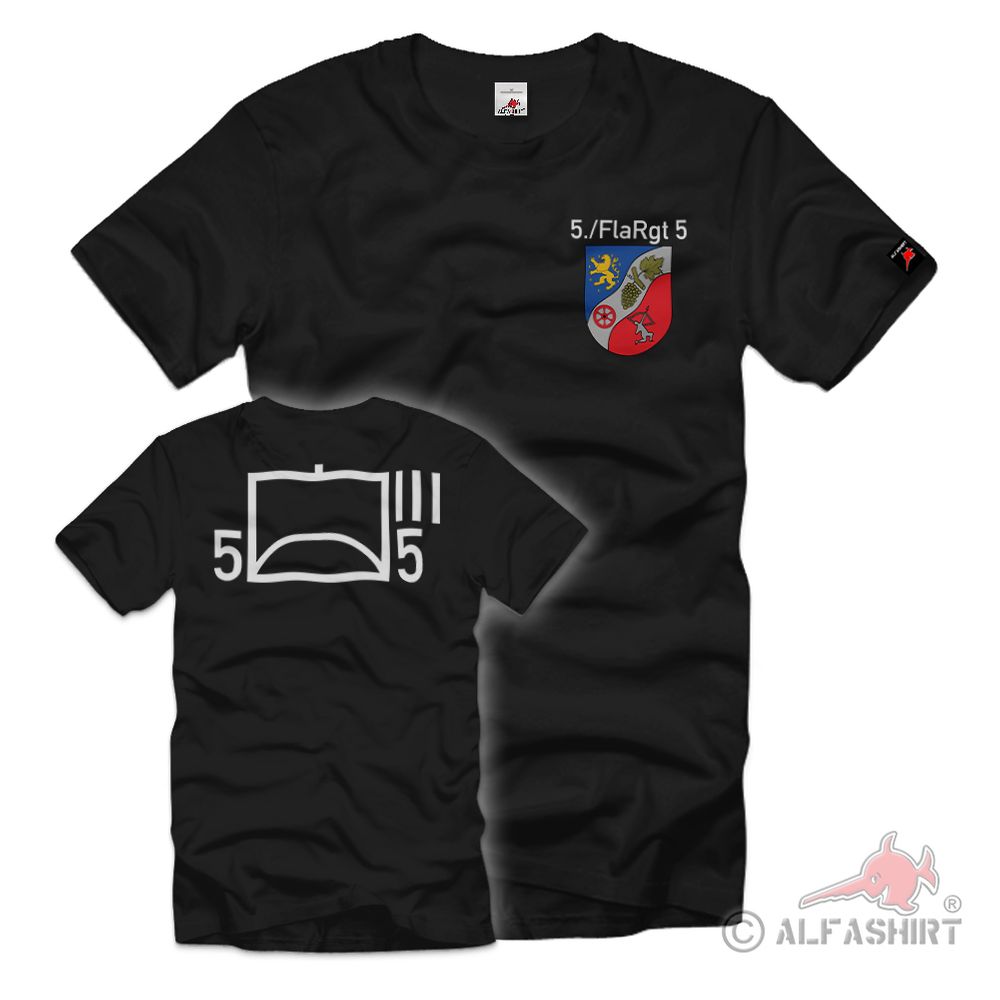 5 FlaRgt 5 Flugabwehrregiment Bundeswehr Wappen Abzeichen Panzer T-Shirt#38846
