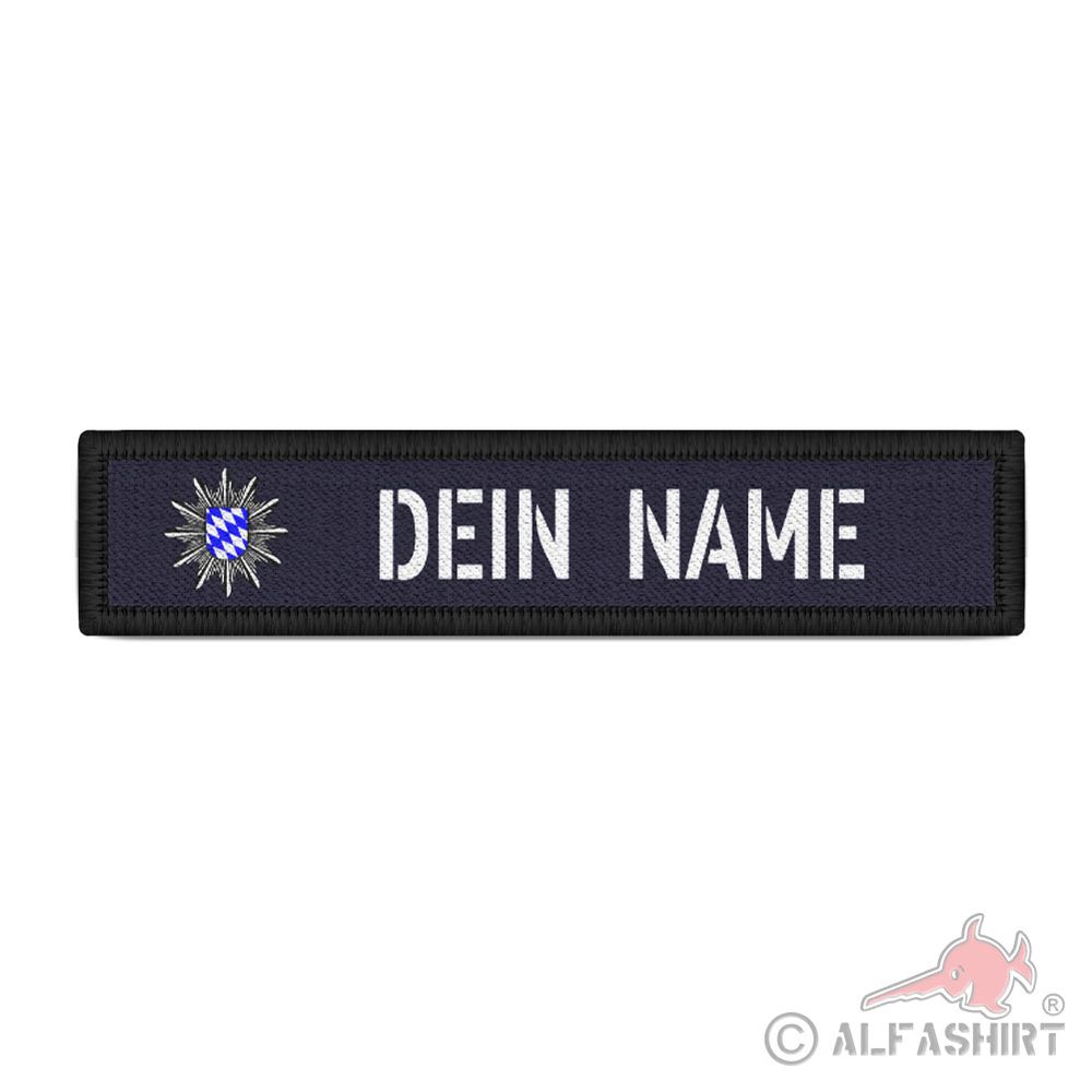 Patch Namens-Schild Polizei Bayern  Streifen personalisiert Uniform#36715