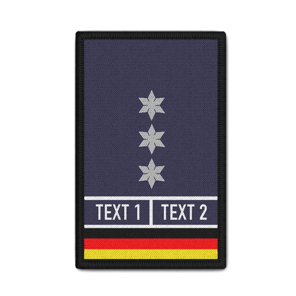 Rank Patch Polizei Dienstgrad zum personalisieren gestalten 9,8x6cm #35433