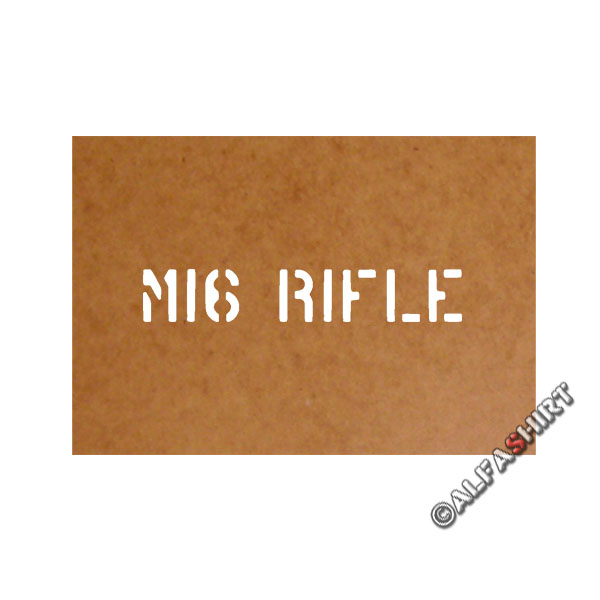 M16 Rifle Bundeswehr Ölkarton Lackierschablone 2,5x15cm #15221