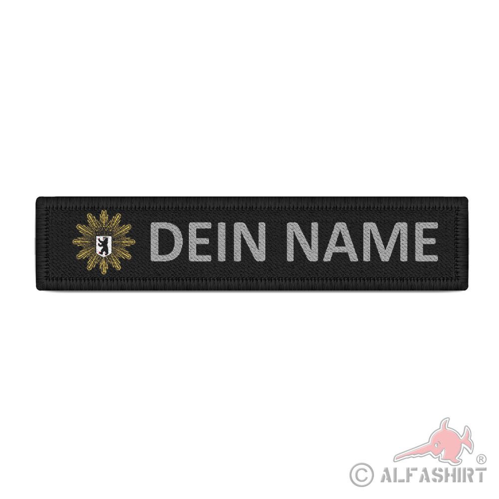 Patch Namensschild Polizei Berlin  Streifen personalisiert mit Namen #38352