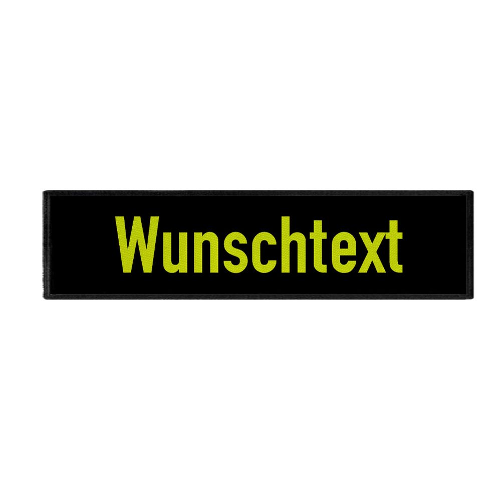 Rückenpatch personalisiert individuell Neongelb Neon Gelb Arbeitskleidung #41679