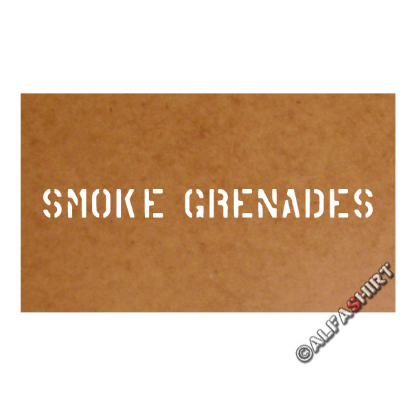 Smoke Grenade's stencil Schablone Ölkarton Lackierschablone 2,5x28cm # 15194