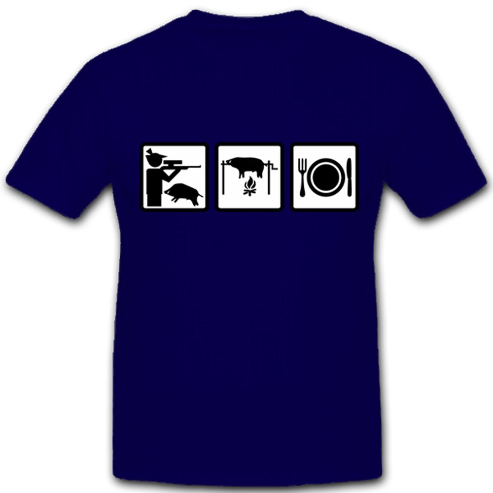 Jäger Jagdsport Jagdbekleidung Bekleidung jagen Wildschwein Wild T Shirt #5038 