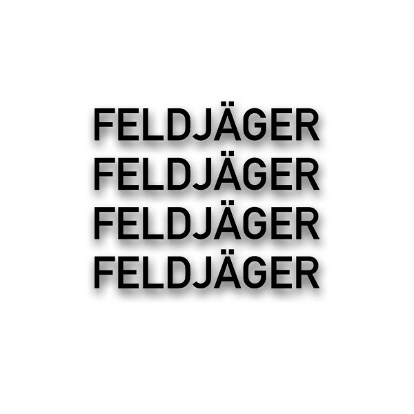 4x FELDJÄGER lettering sticker sticker military police MP 1,5x10cm # A5320