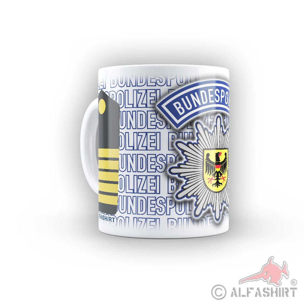 Tasse Polizeihauptmeister Amtszulag Bundespolizei See BPOL Schulterklappe #32129