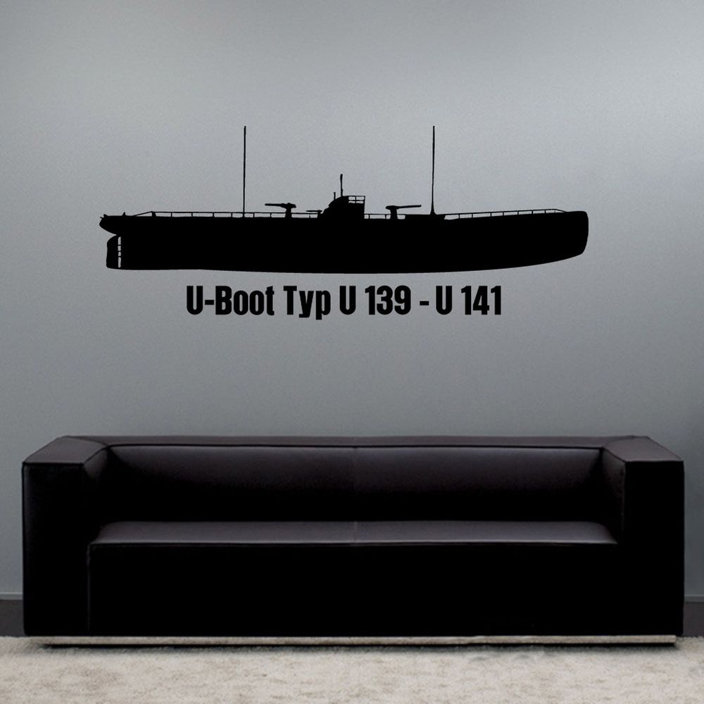 Wall decal submarine type U 139 - U 141 largest German combat submarines #A6194
