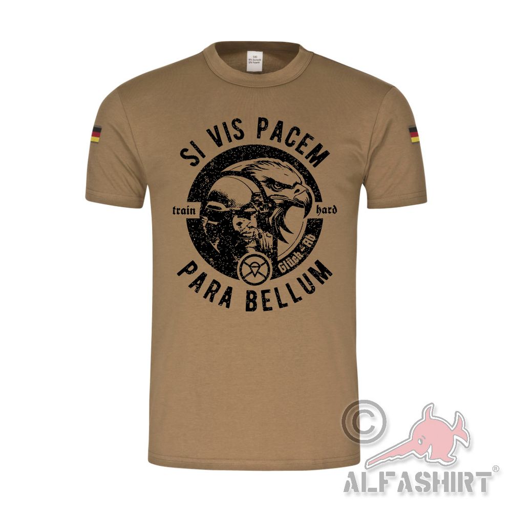 BW Tropen Fallschirmjäger Truppe Bundeswehr sis vis pacem para T-Shirt #44189