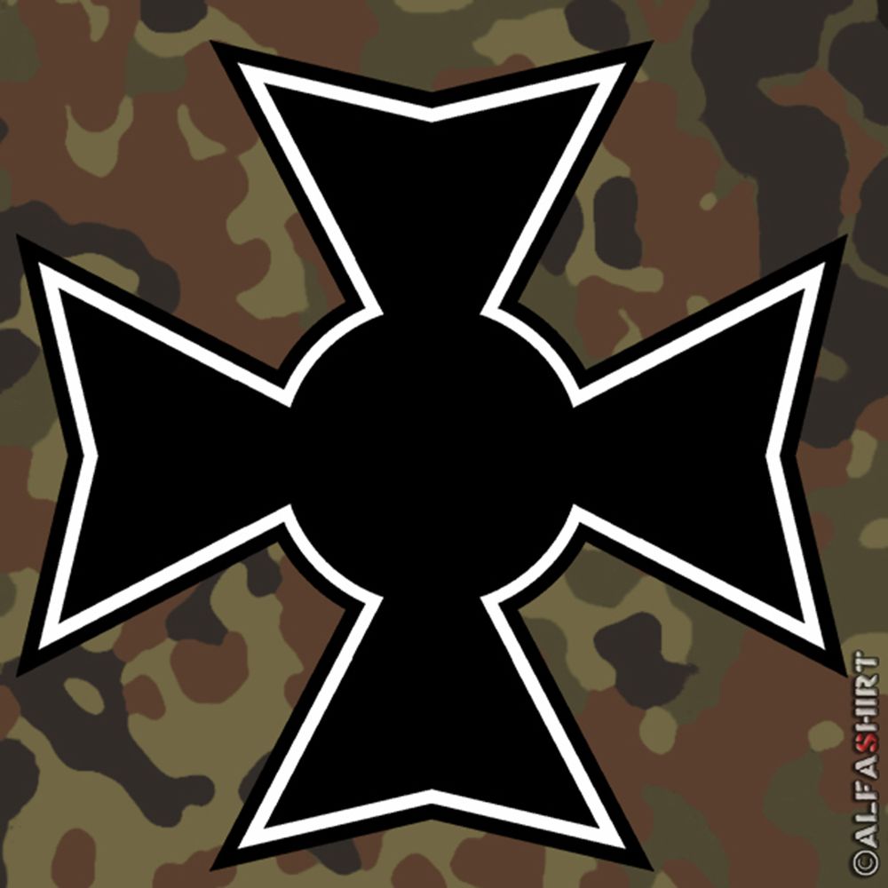 Sticker Military Cross Cross Beam Cross Military Type10 10x10cm # A147