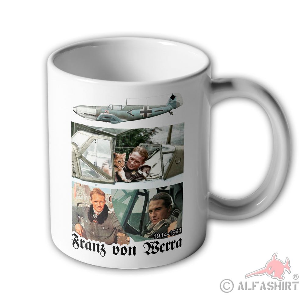Tasse Franz von Werra deutscher Pilot Luftwaffe Flucht WW2 #43677