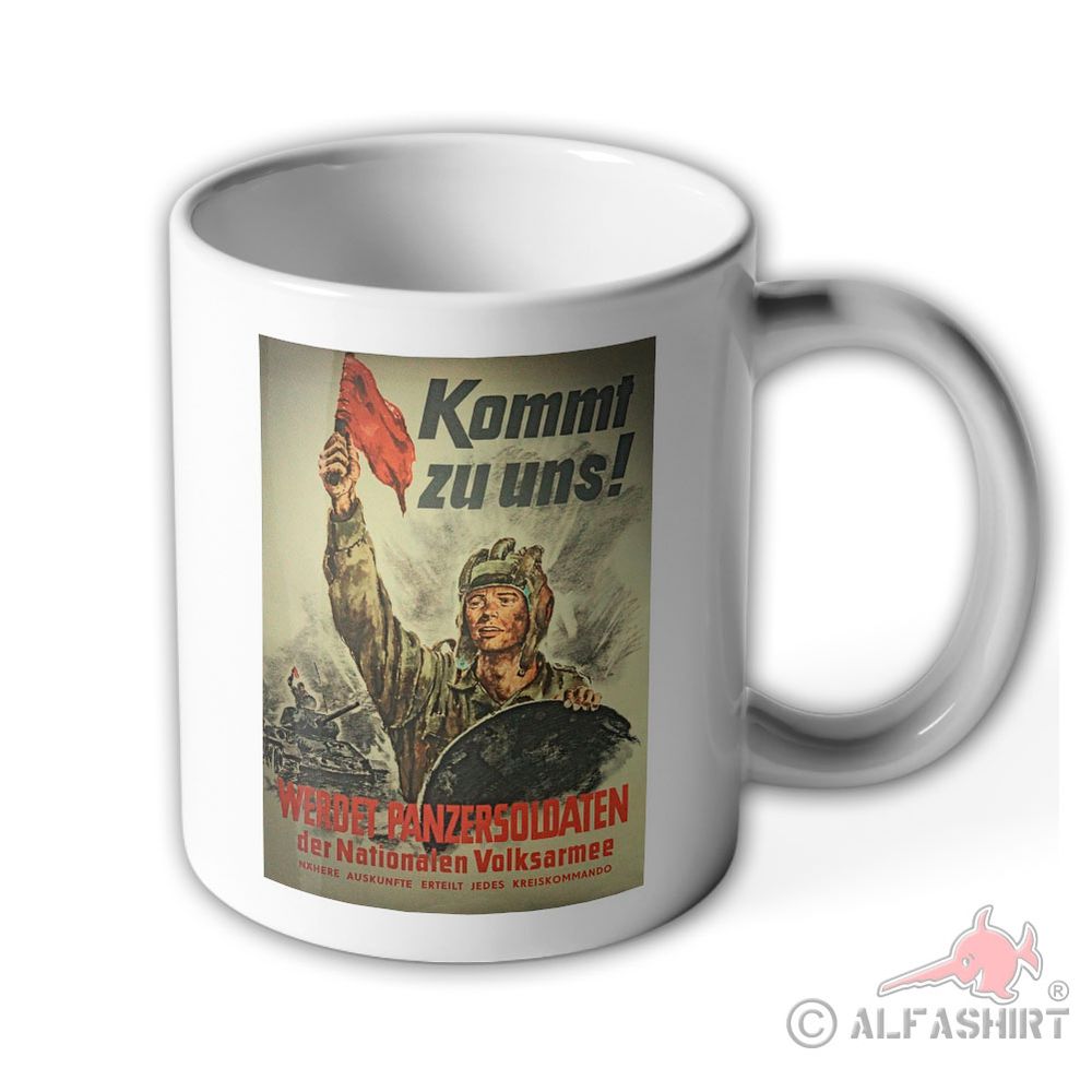 Tasse Panzer-Soldat NVA Nationale Volksarmee DDR Werbung Rekrut #38557