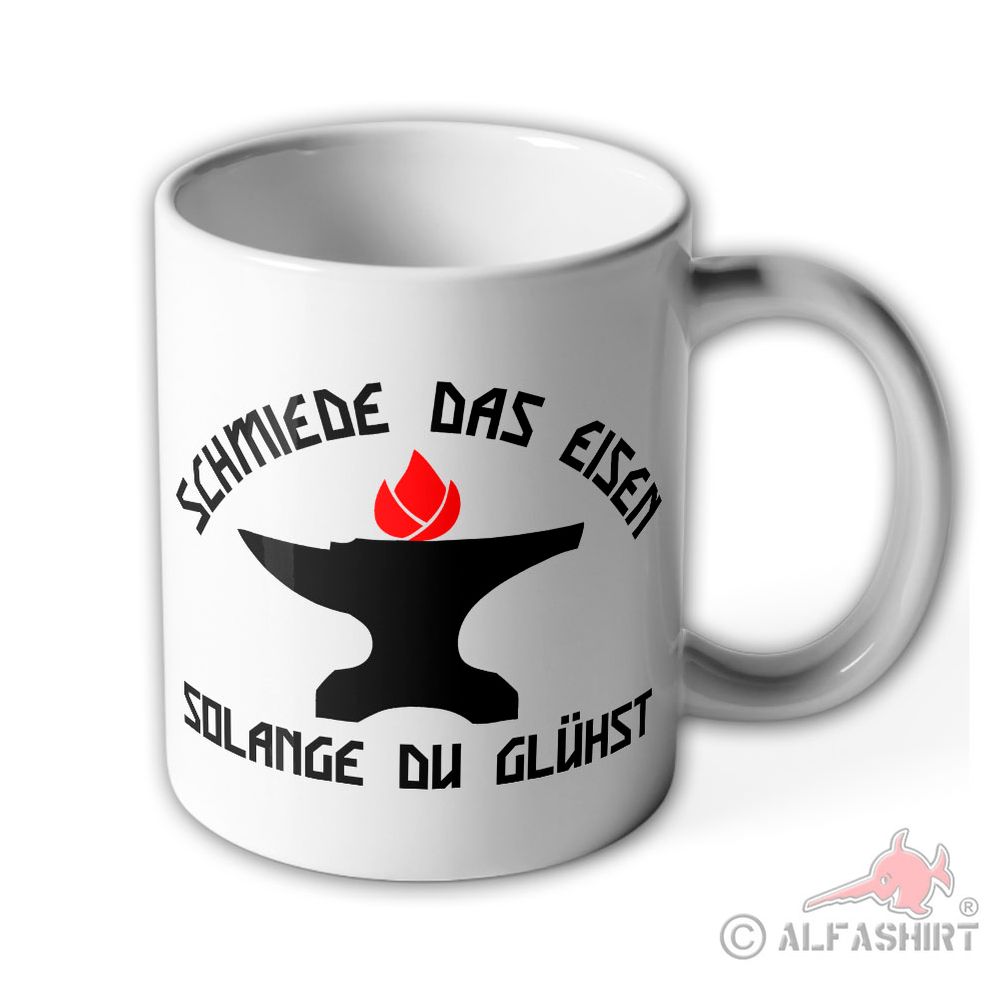Tasse Schmiede das Eisen solange du glühst Sport Gym Körper Amboss #41066