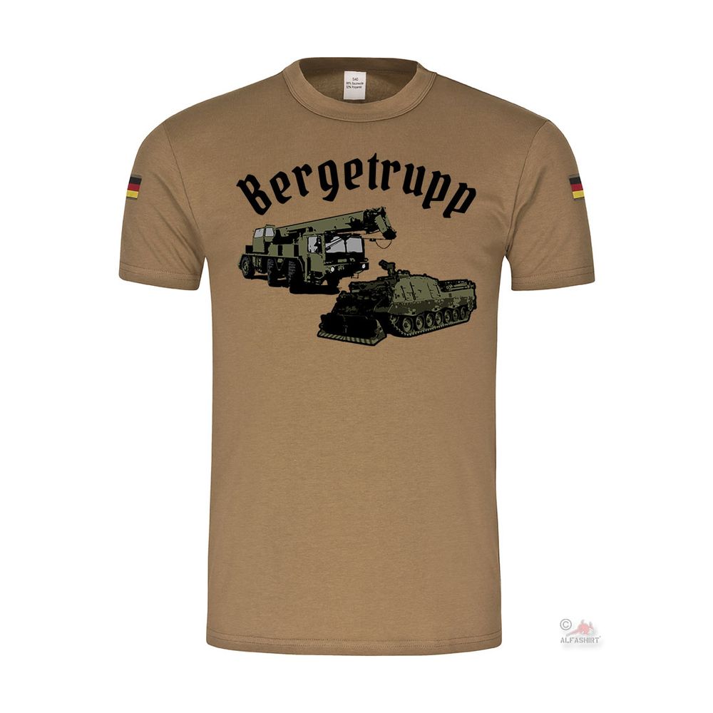BW Tropen Bergetrupp Wheel Crane Medium Bundeswehr Pioneer Logistics T-Shirt #43501