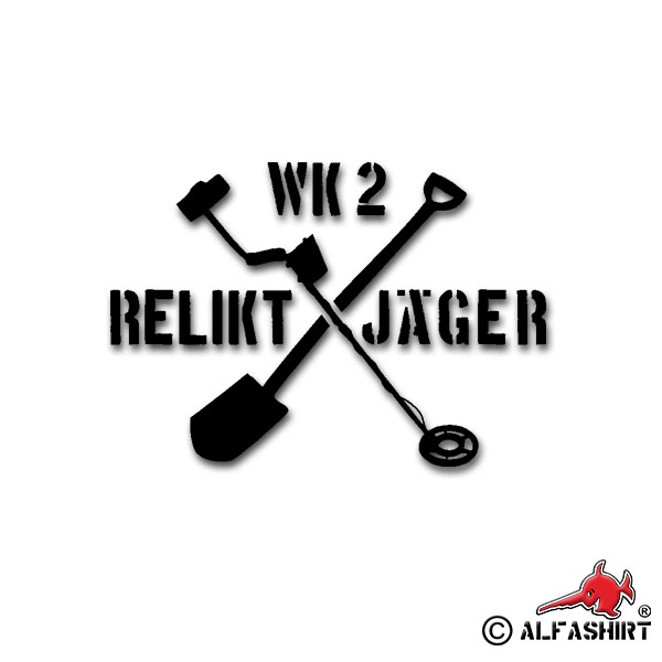 Sticker WK2 Reliktjäger Bodenfund metal detector metal 42x30cm A1821