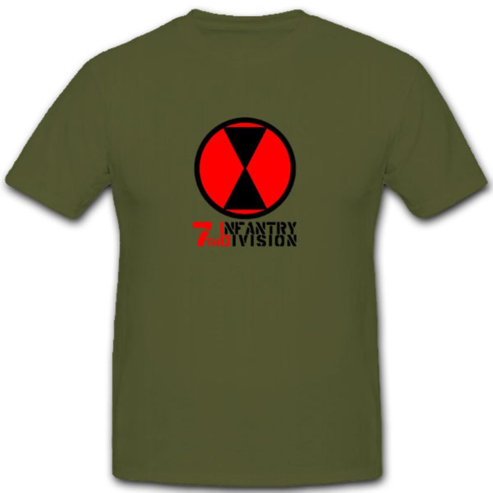 US 7th Infantry Division SSI USA Army World War - T Shirt #8009