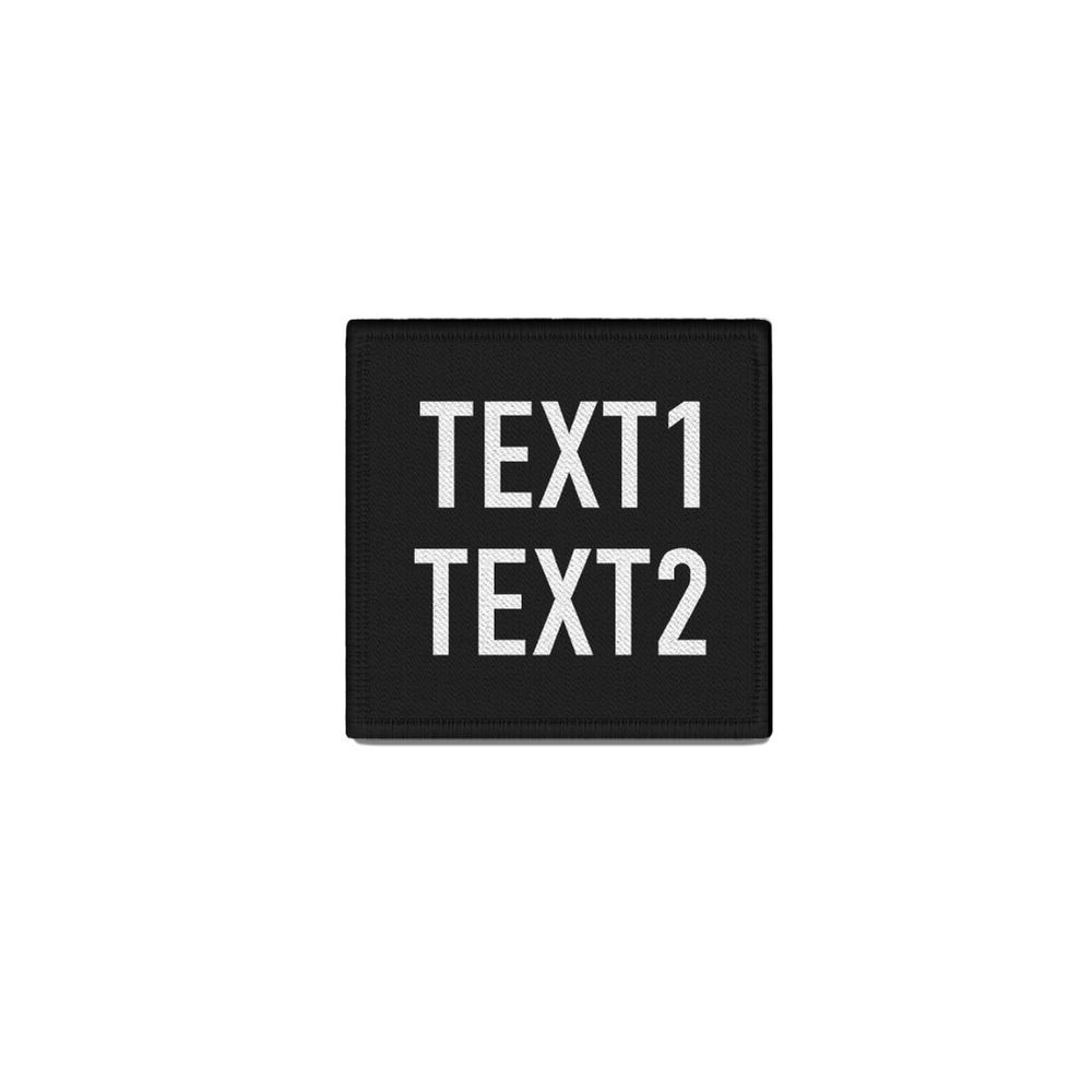 Patch 4x4cm personalisierbar Wunschtext Flausch Patch Uniform Rucksack #47066
