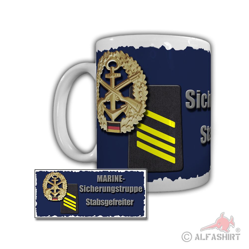 Tasse Marine Sicherungstruppe Stabsgefreiter Minensuchboot Bundeswehr #29324