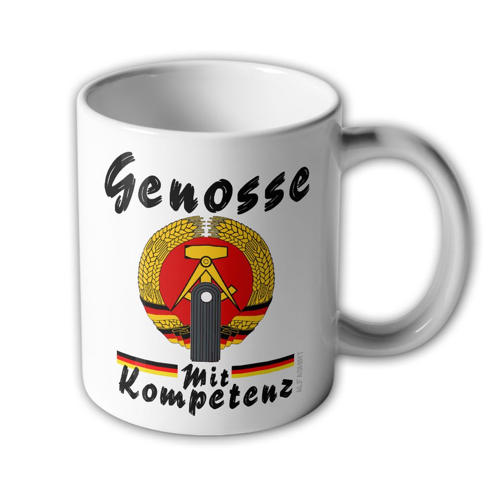 Tasse DDR Volkspolizei Anwärter Genosse Kompetenz Schulterstücke Police #24171
