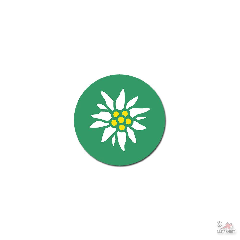 Edelweiss Leontopodium GebJg Gebirgsjäger Mountain Force Sticker 7x7cm # 26562