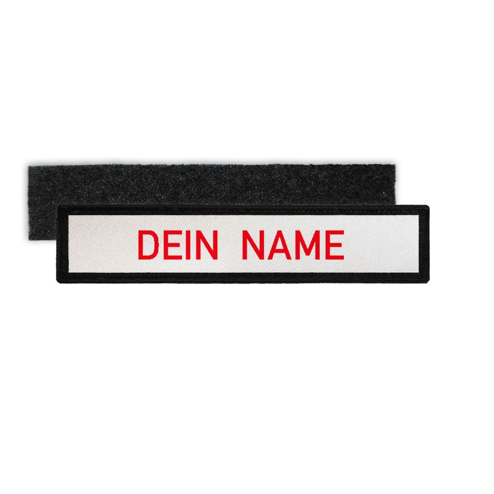 Namenschild Patch Rotweiss Namen Pflegedienst individuell personalisiert #35851
