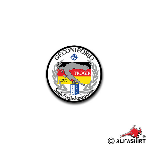 Stickers GEGECONIFOR (L) Rod Company Trogir 1996 IFOR 7x7cm A1542