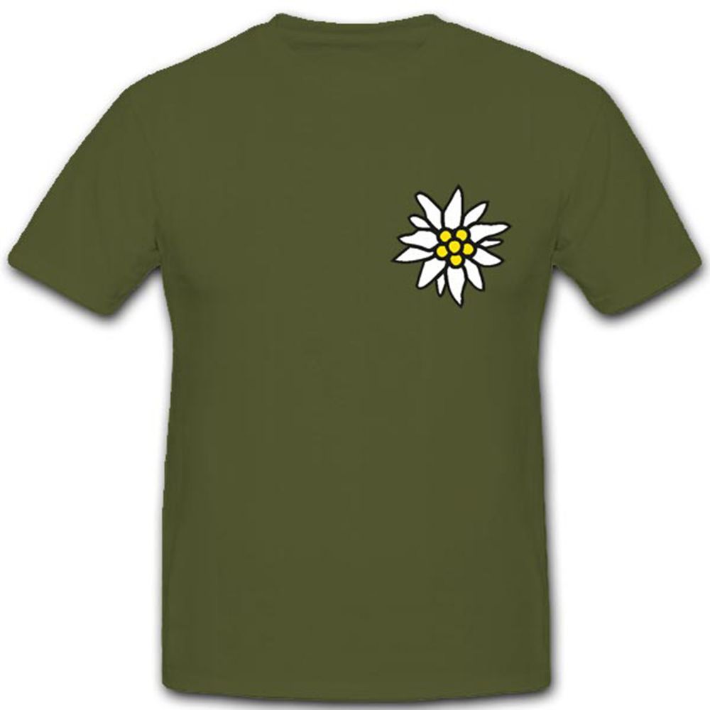 Wappen Abzeichen Gebirgsjäger Einheit Bundeswehr Wh Edelweiß Wk - T Shirt #3628