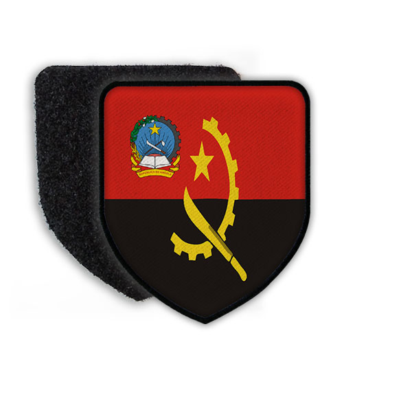 Patch Angola Luanda Jose Eduardo dos Santos Flagge Messer Stern Buch Land #21903