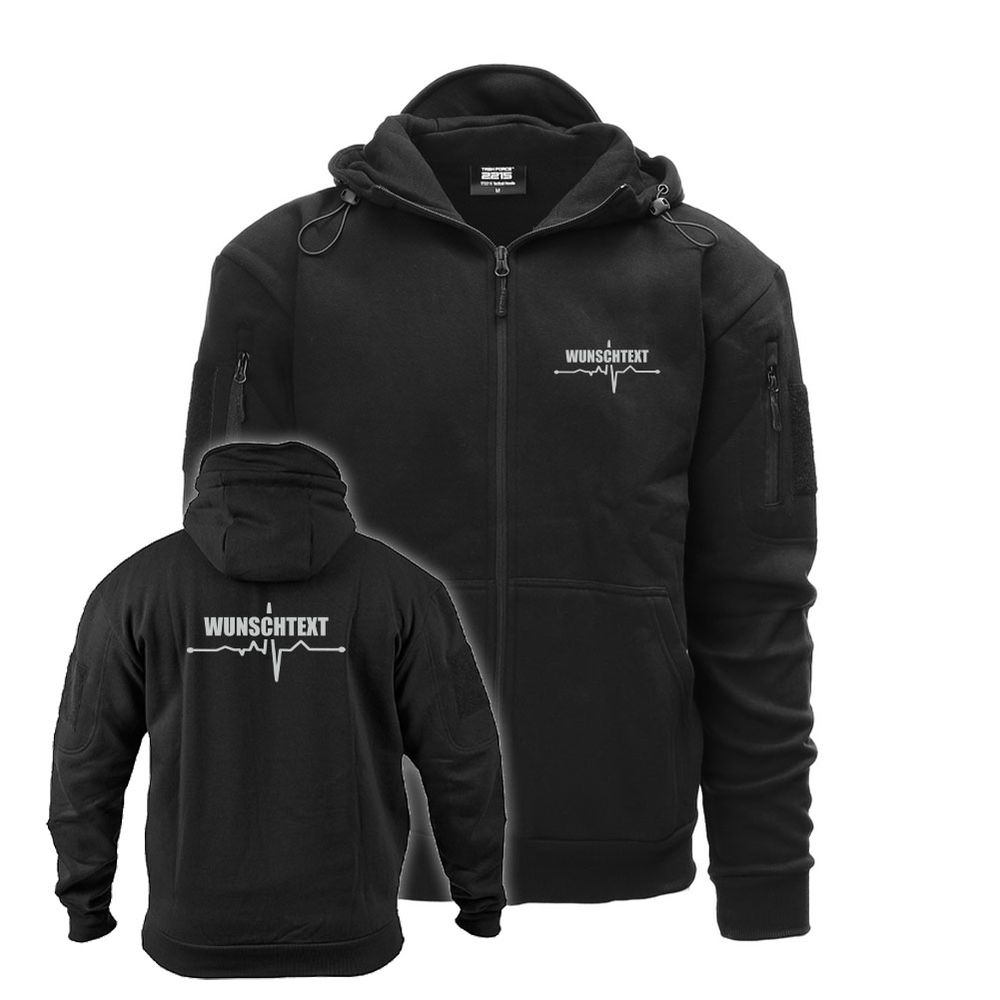 Tactical Hoodie Zipper REFLEKTIEREND Silber Herzlinie Sanitätsdienst #47355