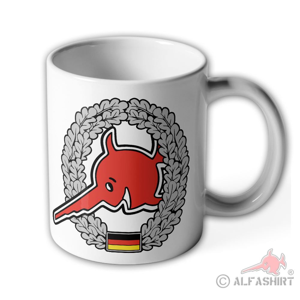 Tasse Schwertfisch Barettabzeichen U96 U-Boot Taucher Eichenlaub #43357