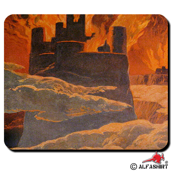 Ragnarok Valhall Fire World Burn Surt Destiny Gods World Mouse Pad # 16117