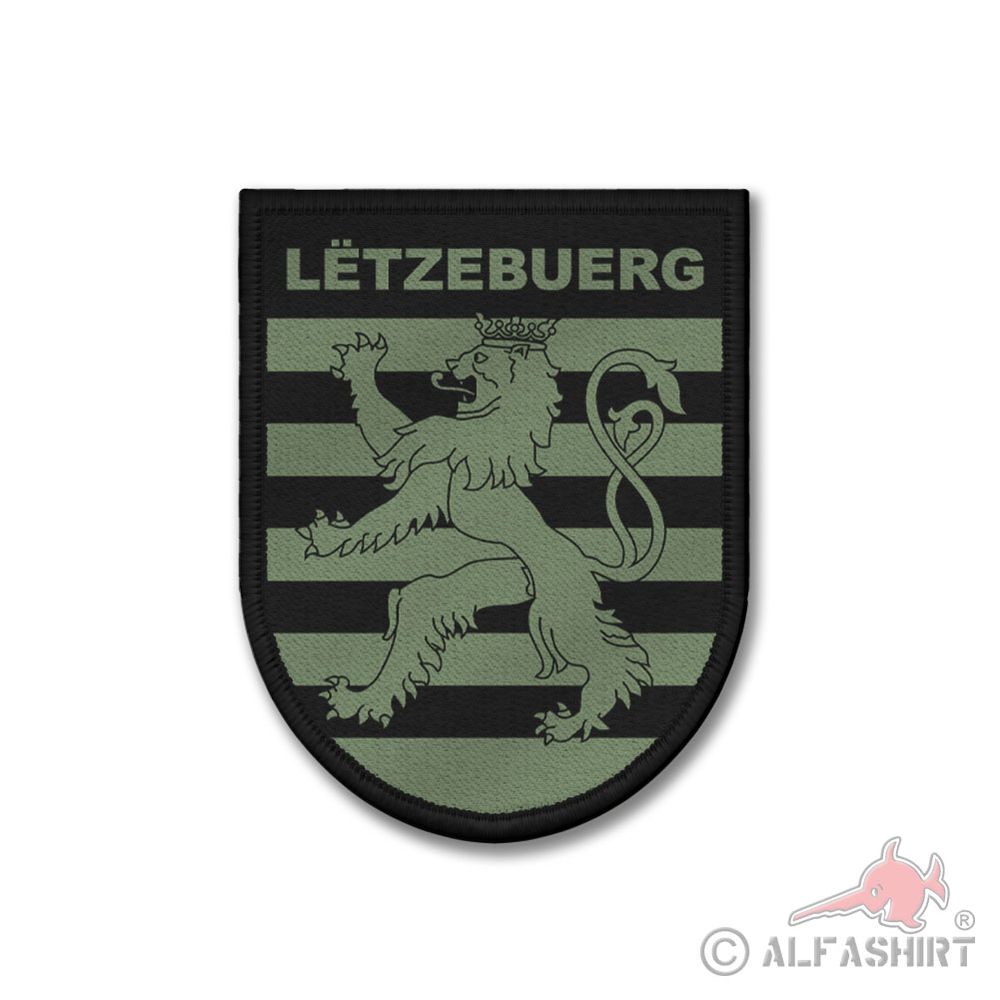 Patch 9x7cm Großherzogtum Luxemburg Lëtzebuerg Luxembourg Wappen Oliv#43975