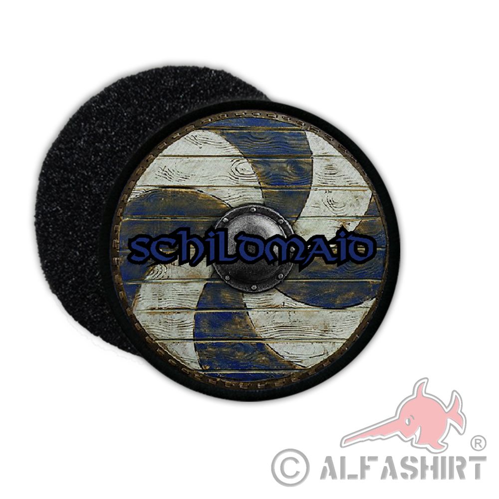 Schildmaid Patch Rund Schild Kriegerin Soldatin Vikings Wikinger Germanen #36349