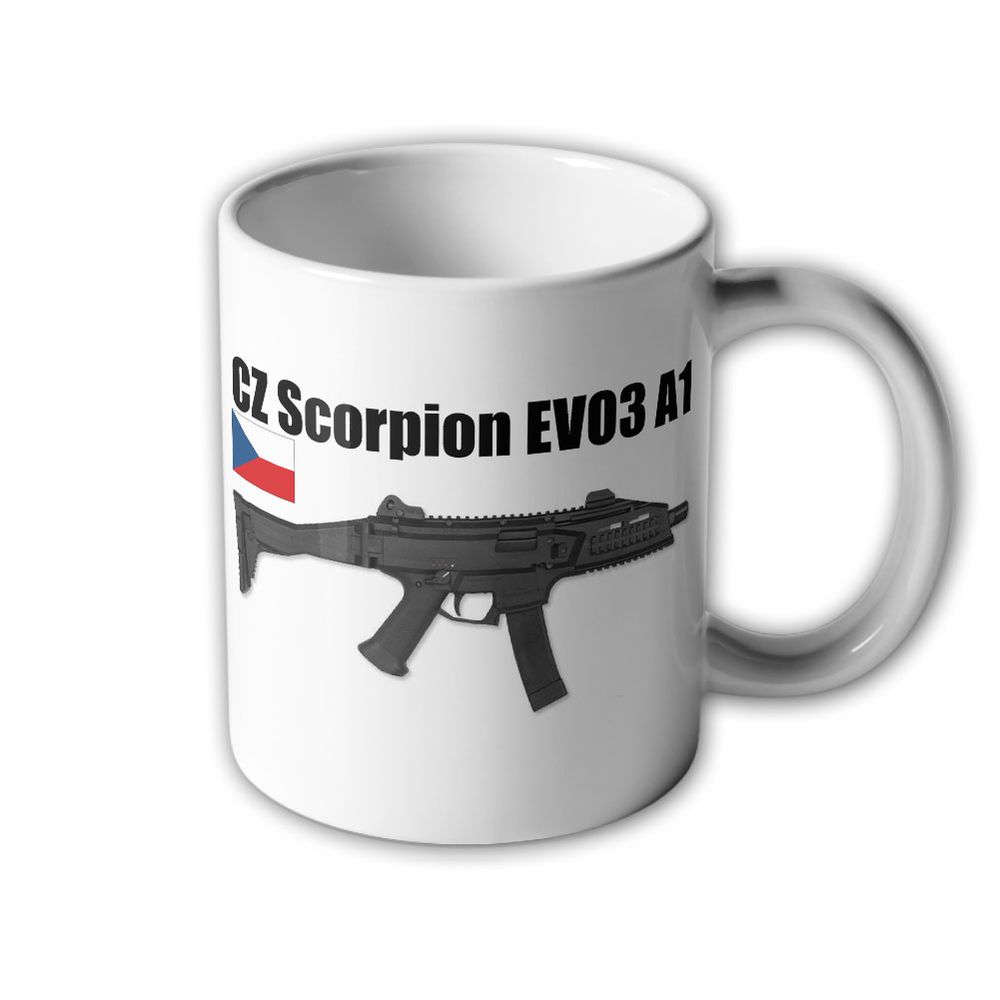 Tasse CZ Scorpion EVO3 A1 Maschinenpistole Mp 9mm Deko Waffe Tschechien #32920