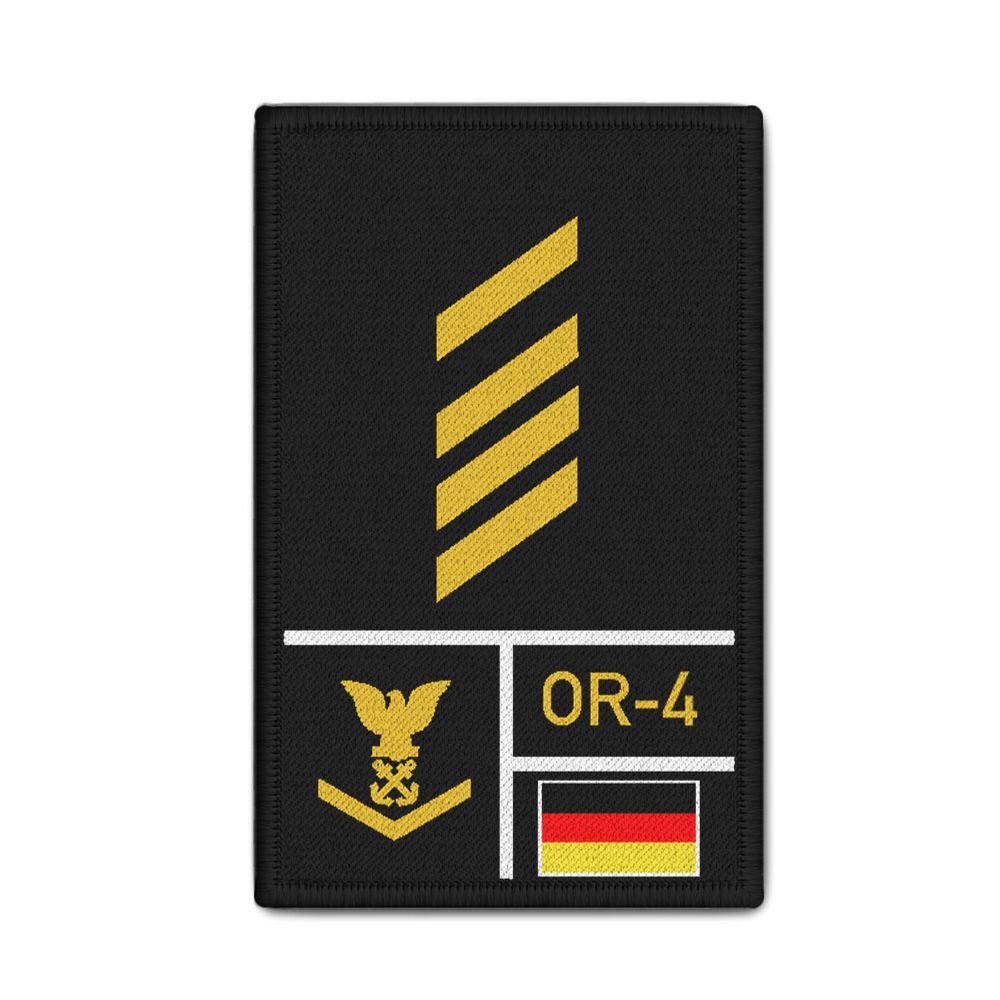 Rank Patch Bundeswehr Heer Luftwaffe Marine Schwarz #BW-Patch