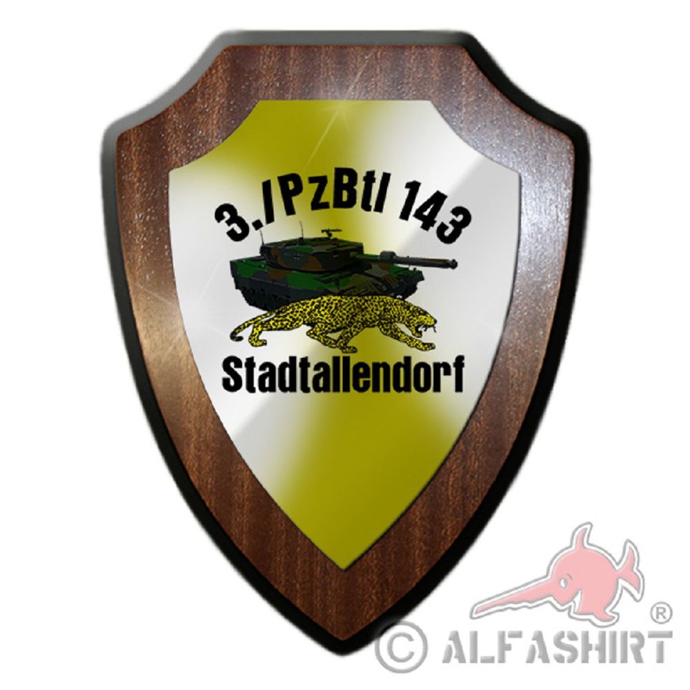 3 PzBtl 143 Stadtallendorf Panzerbataillon Heer Einheit Wappenschild #19884