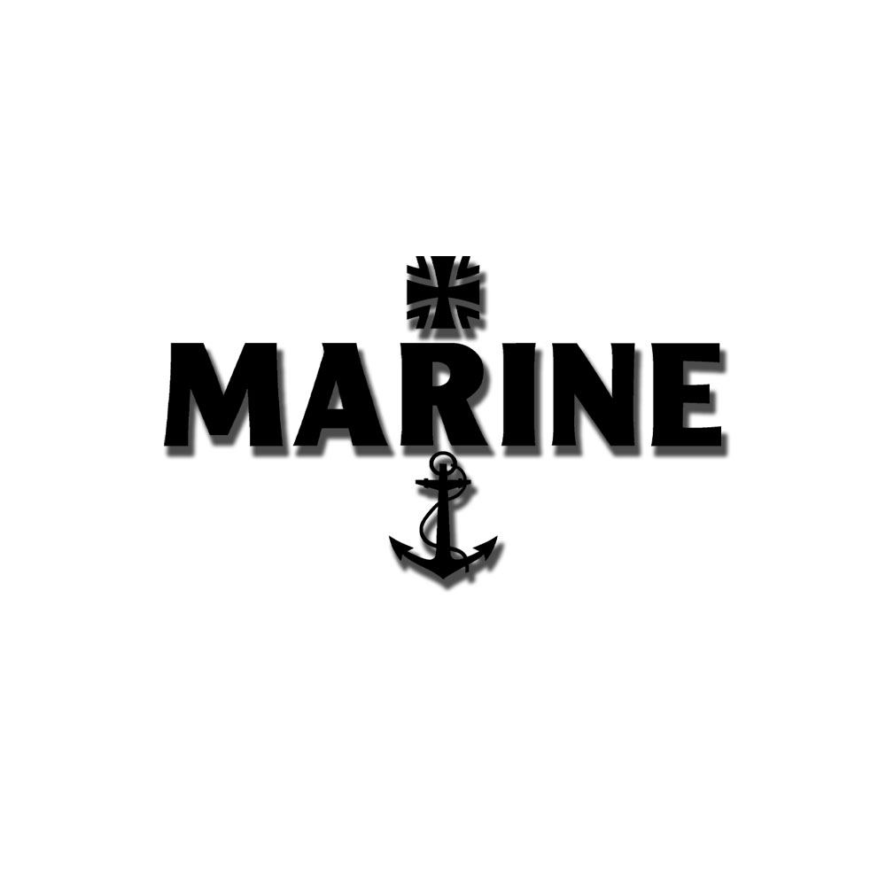 Wall sticker 77.7x45cm Marine Bundeswehr BW Naval Forces Sea Coast #A6530