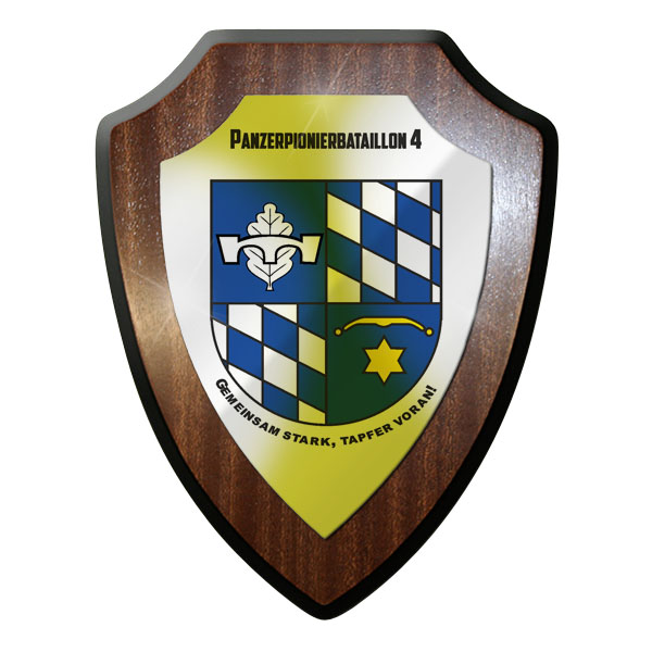 Wappenschild / Wandschild - PzPiBtl 4 Panzerpionierbataillon Pioniere #10020