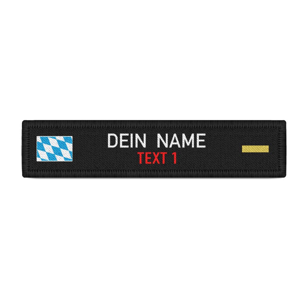 Patch Feuerwehr Bayern BY Dienstgrad Kommandant Gold Wunschtext #47659