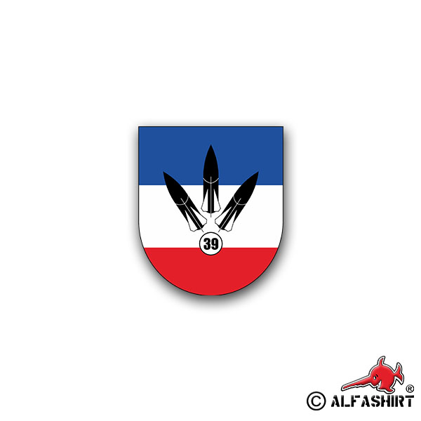 Aufkleber/Sticker FlaRakBtl 39 Flugabwehrraketenbataillon Luftwaffe 6x7cm A1607